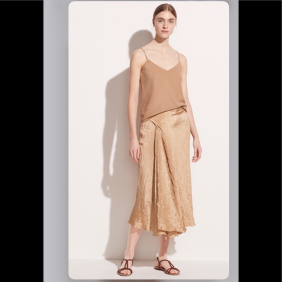 Vince Textured Drape Midi Skirt $295 NWT Size 6 - Picture 5 of 7